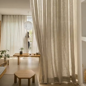 Rideau semi-occultant populaire <span class=keywords><strong>en</strong></span> tissu transparent effet <span class=keywords><strong>lin</strong></span>, <span class=keywords><strong>blanc</strong></span> uni, <span class=keywords><strong>en</strong></span> fil de <span class=keywords><strong>lin</strong></span>, pour fenêtre, rideau intelligent, rideaux transparents électriques - Product Image 1