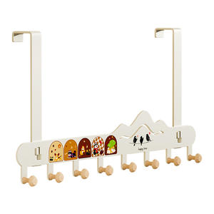 Organizador de Ropa Rectangular para Colgar en la Puerta, con Ganchos de Madera, para Almacenamiento en el Dormitorio, para la Prosperidad Familiar - Product Image 1