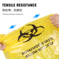 Sacs poubelles jetables personnalisés en PP renforcé pour déchets biologiques dangereux, résistants à l'humidité, pour usage hospitalier, emballage de préservatifs, pilules, liquides, thermoscellables