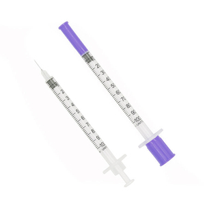 Seringues à insuline médicales stériles jetables violettes, noires et roses, en acier inoxydable et PP, 0,5 ml/1 ml, personnalisables, certifiées CE - Product Image 6