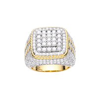 Bagues Hiphop en argent sterling 925 plaqué or 14 carats, nouvelle arrivée, diamants baguette GRA, étoile de David, moissanite pour hommes
