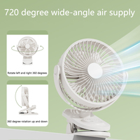 Nouveau ventilateur électrique portable 2026 à clipser, 3 vitesses, ultra-silencieux, USB, 4000 mAh, longue autonomie, pour dortoir étudiant, bureau, voiture