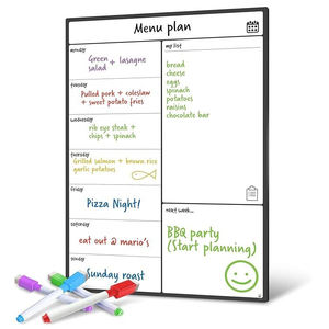<span class=keywords><strong>Pizarra</strong></span> de Menú <span class=keywords><strong>semanal</strong></span> de borrado en seco magnético para nevera de cocina, planificador de comidas de cena diaria, menú de Snack Bar borrable personalizado - Product Image 3