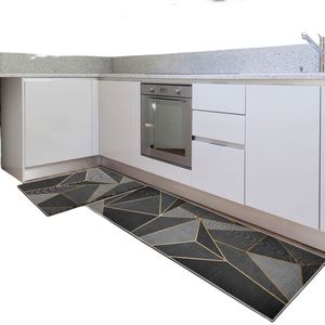 2pcs/<b>sets</b> Fashionable Nordic Style Kitchen Crystal Velvet Floor <b>Mat</b> Household Carpet Long Strip Door <b>Mat</b> Modern Home Decor - Product Image 3
