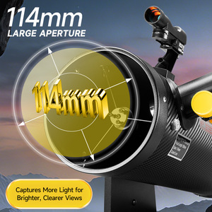 Télescope réflecteur Dobson 114mm 500mm à longueur focale variable pour l'observation astronomique, cadeau pour enfants, commerce électronique transfrontalier - Product Image 3