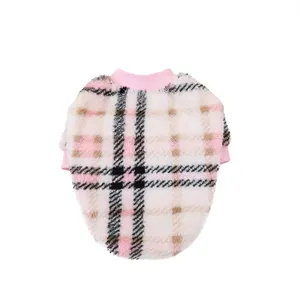 Warm Plush Cute Pet Dog Plaid Clothes and Dog Coat Shirt Jacket for Small and Medium Dogs Wearing in Winter