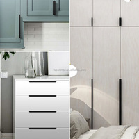 Poignée invisible encastrée en métal pour armoire de cuisine en forme de C incurvée, porte coulissante, poignées dissimulées pour armoires