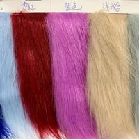 Nouvelle mode verte de luxe 7cm renard en peluche artificielle verte pour femmes, tissu en peluche pour manteau d'hiver écharpe/collection 2023
