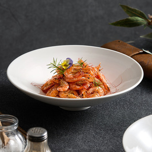 ชามเซรามิกสีขาวแบบกำหนดเองของ Round Rock สำหรับก๋วยเตี๋ยว ซุป สลัด ดีไซน์คลาสสิกสำหรับเสิร์ฟของหวานและอาหารในงานปาร์ตี้ - Product Image 4