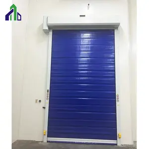 Pvc curtain freezer high speed Industrial motorized thermal insulated rolling up doors for cold room or refrigeration warehouse
