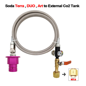Tuyau d'air tressé en acier inoxydable de 1,5 m avec filetage W21.8/CGA320, manomètre 2000 PSI pour usage domestique au gaz - Product Image 4
