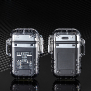 ไฟแช็คพลาสม่าแบบสองหัว  กันน้ำ ใช้แบตเตอรี่ลิเธียมแบบชาร์จได้ พร้อมไฟฉาย LED พกพาสะดวกสำหรับใช้กับเตาแคมป์ปิ้งและจุดไฟ - Product Image 3