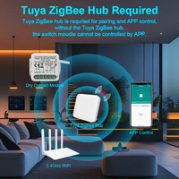 Módulo de Interruptor Inteligente Tuya ZigBee 3.0, 1 Canal, Contacto Seco, DC 12/24V AC 100-240V, Interruptor Inteligente para el Hogar, Compatible con Alexa
