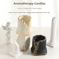 Bougies parfumées en cire de soja personnalisées, style colonne romaine, semi-artisanales, haut de gamme, parfum de niche, pour anniversaire, best-seller transfrontalier en gros
