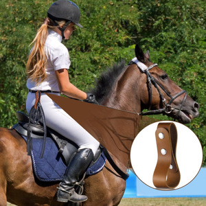 Fouet d'équitation tout-terrain transfrontalier avec sangle en cuir PU, ceinture de rangement, étui de fouet portable, support de fouet et anneau en cuir. - Product Image 2