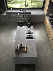 विसललिंक का निर्माण कृत्रिम संगमरमर दिखता ग्रे ठोस सतह रसोई काउंटरटॉप्स - Product Image 2