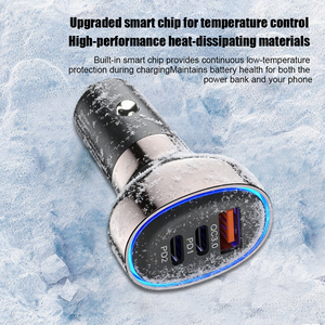 Neue Technologie 60W PD PPS QC3.0 Auto-Ladegerät Schnellladung mit LED-Anzeige Typ-C Autoladegerät - Product Image 3
