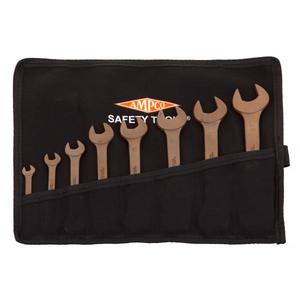 AMPCO - AB9012B Juego de llaves de doble punta abierta, LLAVES SIN CHISPAS DE Cobre-Berilio (métrico), LLAVES Y LLAVES AJUSTABLES - Product Image 1