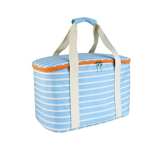 Custom Large 20L <b>Insulated</b> Thermal Polyester Leopard Pattern Zipper Closure Leakproof Cooler <b>Bag</b> <b>Lunch</b> <b>Box</b> for Food Drink - Product Image 2