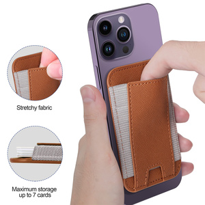 Sacs de carte de portefeuille en nylon élastique en cuir magnétique de qualité supérieure étui de téléphone portable pour Apple IPhones 14 15 16 Plus Pro Max - Product Image 2