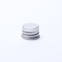 Vente en gros 18mm 20mm 24mm 28mm Bouchons à vis en métal aluminium noir or argent Couvercles filetés en aluminium pour bouteilles bocaux