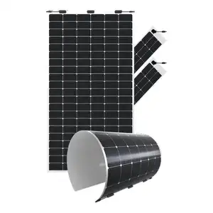 Panel fleksibel tenaga surya, 20W 40W 50W 100W efisiensi tinggi dapat digulung silikon fleksibel Film tipis fotovoltaik