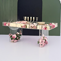 Ensemble de table à manger rectangulaire en acrylique transparent pour salle à manger, 6 places, design moderne et minimaliste
