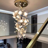 Lustres sur mesure de grande taille, modernes et luxueux, pour salon, hôtel, loft, villa, hall, escalier, lampe suspendue