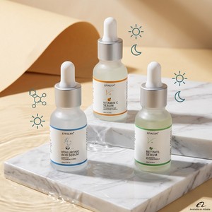 Ensemble de soins de la peau, sérum facial à la vitamine C, au rétinol et à l'acide hyaluronique, trio pour éclaircir, lutter contre le vieillissement et hydrater, marque privée, 15 ml - Product Image 2