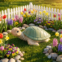 Statue de tortue en plastique moulé par soufflage écologique, décoration de jardin personnalisée pour l'extérieur, idéale pour les événements en hôtel et sur place publique
