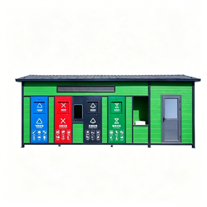 Bac à déchets intelligent et mobile pour la collectivité extérieure, avec quatre compartiments de tri pour la gestion des déchets et le recyclage - Product Image 5