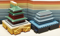 Bloc-notes en papier 3D, décoration d'intérieur, cadeaux d'entreprise, bloc-notes, cadeau d'affaires, porte-stylo en acrylique, fait main, luxe, traditionnel