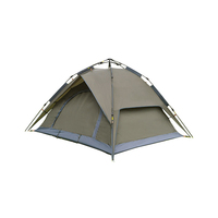 Tente de camping portable légère, imperméable et coupe-vent, professionnelle, double couche, en polyester 210T, pour 3-4 personnes, amovible
