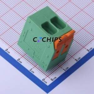 DG2206V-7.5-DA-02P-14-00A(H) Plug-in Terminal Block Through hole,P=7.5mm Board-to-Board / Socket - Closed 1x2P 7.5mm Green - Product Image 1