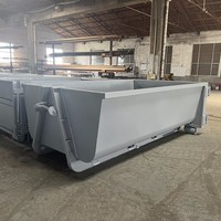 Conteneur de déchets à ouverture libre de 20 yards pour gestion des déchets, benne à déchets à crochet élévateur
