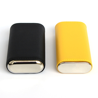 Estuche de Piel Sintética para Cigarros Pequeños, Humidor de Viaje de Piel de Primera Calidad