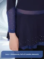 LA CICOGNA Jupe en tulle double couche personnalisée pour enfants, robe d'entraînement de patinage artistique et de ballet pour les compétitions