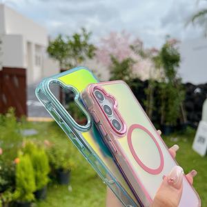 Funda Magnética con Correa de Muñeca de Color Degradado para Samsung <span class=keywords><strong>Galaxy</strong></span> A05S A15 A25 A35 A55 A14 A24 A34 A54 <span class=keywords><strong>A13</strong></span> A53, Funda de Carga Inalámbrica - Product Image 5