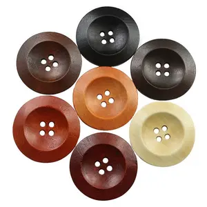 Bán Buôn Vòng <span class=keywords><strong>4</strong></span> Lỗ Nút Gỗ Áo Sơ Mi Bằng Gỗ Nút Cho DIY May Craft - Product Image 1