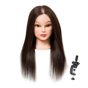 Maniquí de Cabeza de Muñeca Masculina de Cabello Humano Real para Prácticas de <span class=keywords><strong>Peluquería</strong></span>, Coloración, Permanente, Rizado y Peinado (35 cm) - Product Image 1