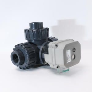 DN25 1インチ電動式3方L型PVC UPVCボールバルブ - Product Image 3