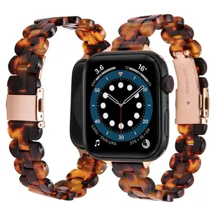 Ремешок для наручных часов Apple Watch 8 Series Ultra 41 мм 45 мм, браслет из эпоксидной смолы с металлической пряжкой, новый дизайн