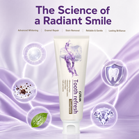 Dentifrice violet au fluorure, dentifrice professionnel pour fumeurs, dentifrice blanchissant biologique à base de plantes, nettoyage en profondeur, élimine la mauvaise haleine