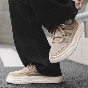 Baskets Chunky Empire pour Hommes à Bout Rond, à Lacets, Doublure en Maille, Semelle Extérieure en Caoutchouc, Plateforme Rehaussante, Chaussures Décontractées - Product Image 2