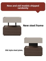 Table de chevet flottante de style maison, design minimaliste italien, éclairage intégré, luxe léger, rangement en bois haut de gamme pour chambre principale