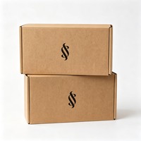 Boîte d'expédition en carton ondulé personnalisée, impression recto-verso, ondulation E, emballage pour petites commandes en gros