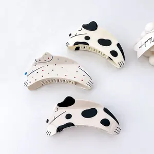MIO 2024, nuevo diseño coreano, accesorios para garras de pelo, venta al por mayor, clips de garras de diamantes de imitación de acetato con forma de perro para mujeres y niñas