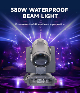 Luz Móvil para Escenario Baiqi Beam 380W IP65 Resistente al Agua para Exteriores con Control DMX512, <span class=keywords><strong>Efectos</strong></span> de Prisma y Construcción de Aluminio - Product Image 2
