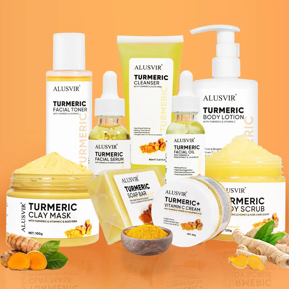 Customized Logo Skin Care Turmeric Whitening Dark Spots Removal Anti Acne Face Toner Tumeric Facial Toner Wholesale Spray Adults