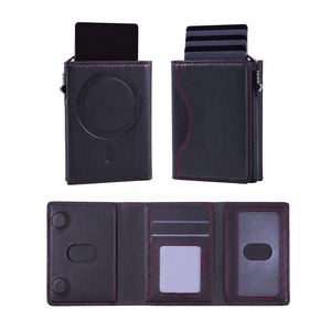 Factory Wholesale Magnetic Trifold RFID Blocking Pop Up <b>Card</b> <b>Holder</b> <b>Wallet</b> with N52 Strong Magnet <b>for</b> iPhone 17 16 15 14 Series - Product Image 1